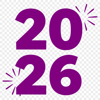 SVG silhouette of a calendar year 2026 with inspirational quotes, ideal for crafting and web design projects.