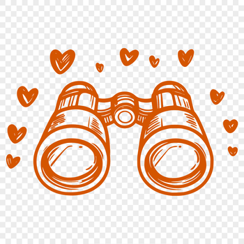 A pair of high-quality outdoor binoculars for nature observation and wildlife spotting, designed as a vector graphic.