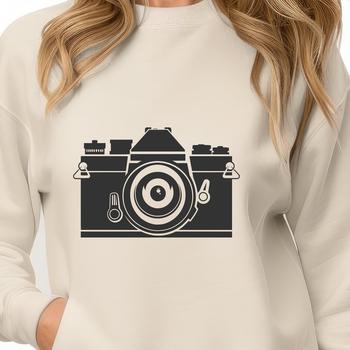 A simple digital camera icon made with vector graphics in SVG format.