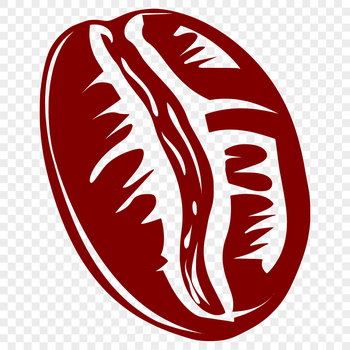 A single coffee bean graphic designed as scalable SVG art.