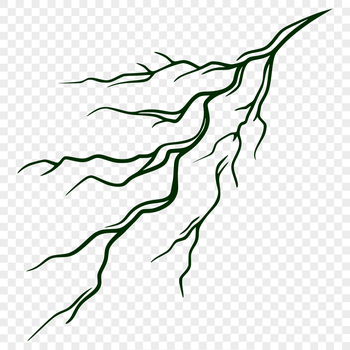 A stylized illustration of a lightning bolt in vector format, suitable for various applications.