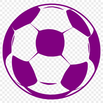 A simple, illustrative design of a football ball suitable for use as a template in graphic design software.