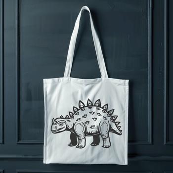 Artistic Stegosaurus In SVG & PNG