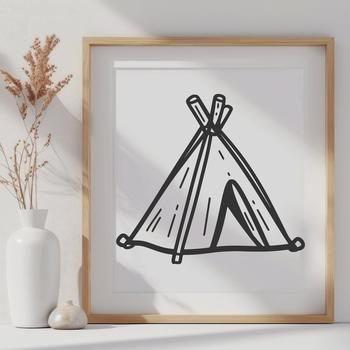 Beautiful Tent In SVG, PNG, PDF And DXF File Formats - Free