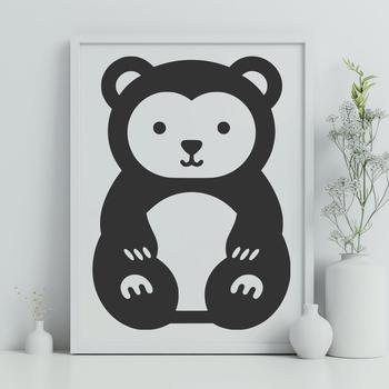 Vector illustration of a cute bear designed as clip art.