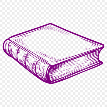 A stylized illustration of an open book, suitable for educational purposes and vector design.