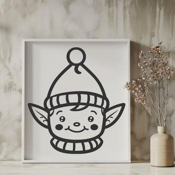 Unique Christmas Elf Printable Artwork