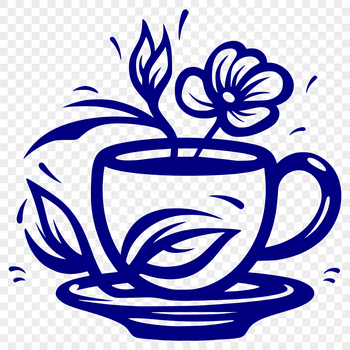 A simple cup design with floral patterns.