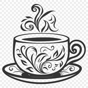 A simple cup design, suitable for vector art and clip art applications.