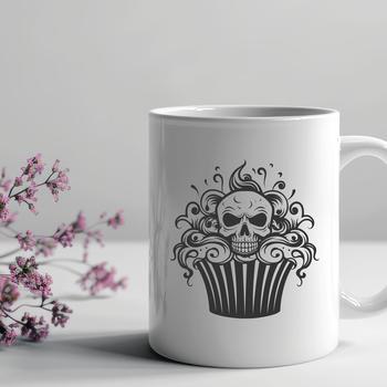 Ornate Cupcake In PDF And PNG