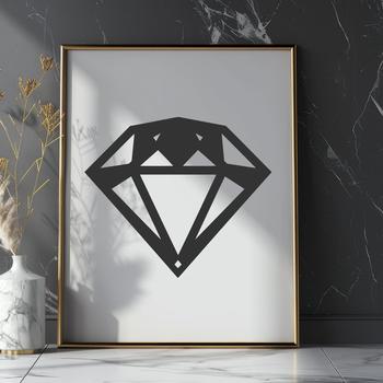 A geometric diagram illustrating the shape of a diamond.