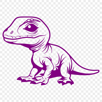 Prehistoric baby dinosaur illustration in vector format