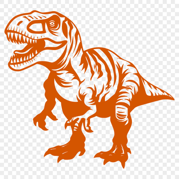 A prehistoric dino full-body illustration in vector art format.