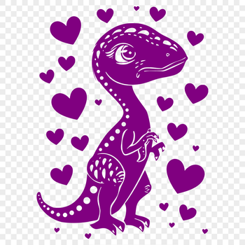 A prehistoric dinosaur illustration with full body design.