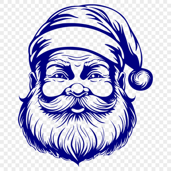 Illustration of a jovial Father Christmas in festive attire, suitable for vector art and design projects.
