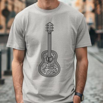 Ornate Guitar In SVG & DXF