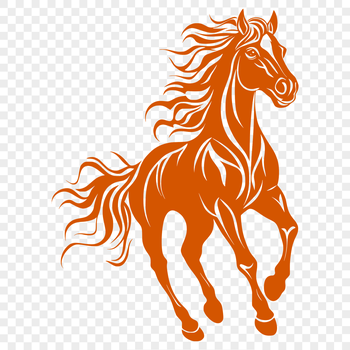 Vector illustration of a horse in high-quality SVG format