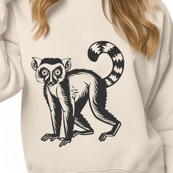 A detailed, high-quality image of a lemur rendered as scalable vector graphics (SVG).