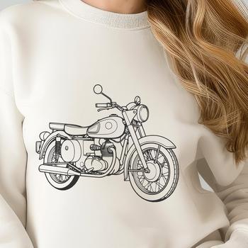 A motorcycle illustration in vector format.