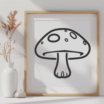 Stunning Mushroom - Laser Engraver PNG