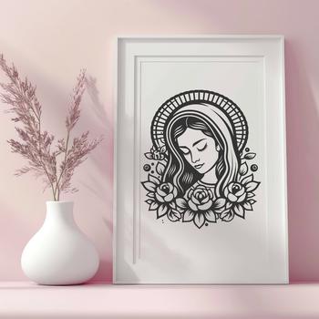 Creative Our Lady Of Guadalupe In SVG & DXF