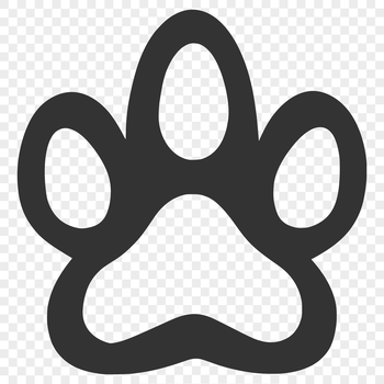 A set of realistic animal paw prints in a vector design format.