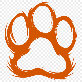 A single animal paw print designed as a vector graphic, suitable for various applications.