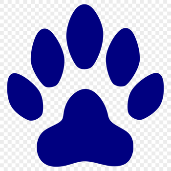 Graphic illustration of animal paws with detailed texture.