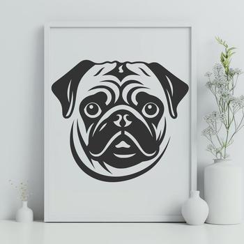 Stunning Pug In DXF Format