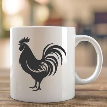 Unique Rooster In PDF And PNG