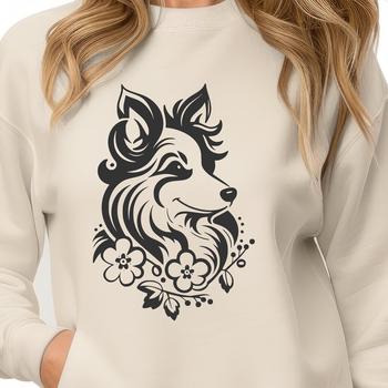 Creative Shetland Sheepdog In SVG & DXF