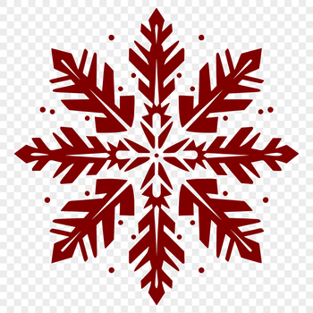 A delicate, intricate winter snowflake design made from interconnected lines and shapes.