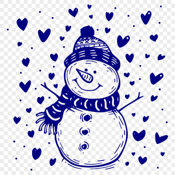 Artistic Snowman Digital Art