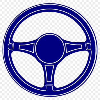 A detailed illustration of a vehicle steering wheel in vector format.