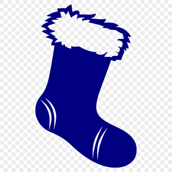 A festive Christmas stocking design in vector format.