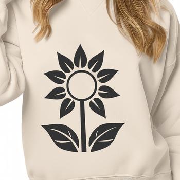 An SVG graphic representation of a sunflower with intricate details and texture.
