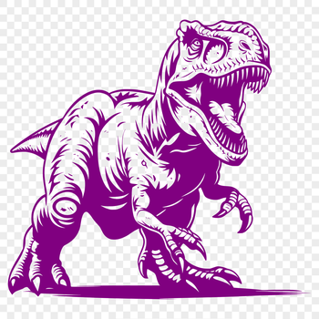 A prehistoric T rex skeleton design available as a high-resolution vector graphic.