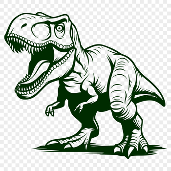 A prehistoric T-Rex dinosaur, depicted in full-body pose.