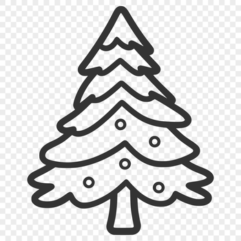 Unique Christmas Tree Illustration