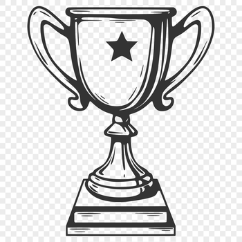 Trophy illustration in vector format with a modern design.