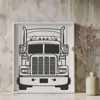 Beautiful Semi Truck DXF