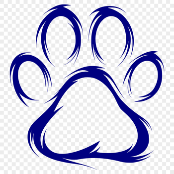 Illustrative illustration of animal paws as clip art.