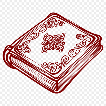 A digital illustration of a book, suitable for educational purposes in schools and offices.