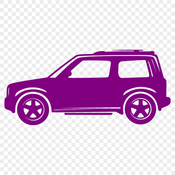 Vector illustration of a modern car, suitable for cutting machine stencils or laser cutter projects.