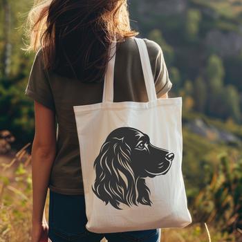 A digital illustration of a Cocker Spaniel dog's head, created in vector format.