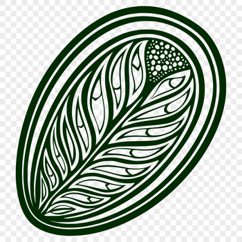 A single coffee bean illustration in vector format.