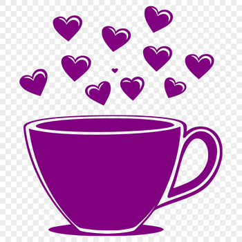 A vector graphic of a cup, ideal for use in various projects such as clip art or digital designs.