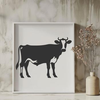 A full-body illustration of a cow, suitable for digital use in various design applications.
