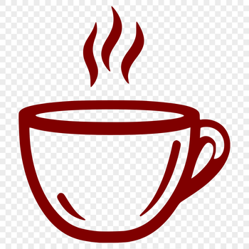 A simple line drawing of a cup suitable for design and crafting purposes.