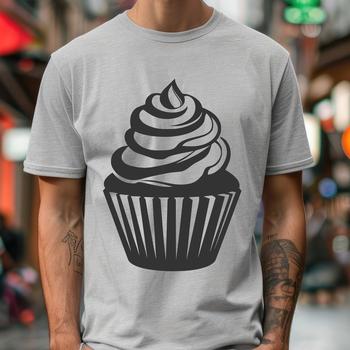 Artistic Cupcake In SVG Format